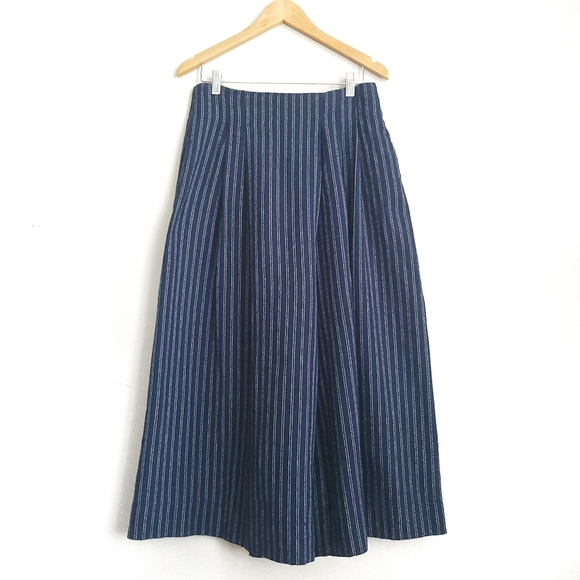 Oak + Fort Pin Stripe Lag&Look Wide Leg Culottes